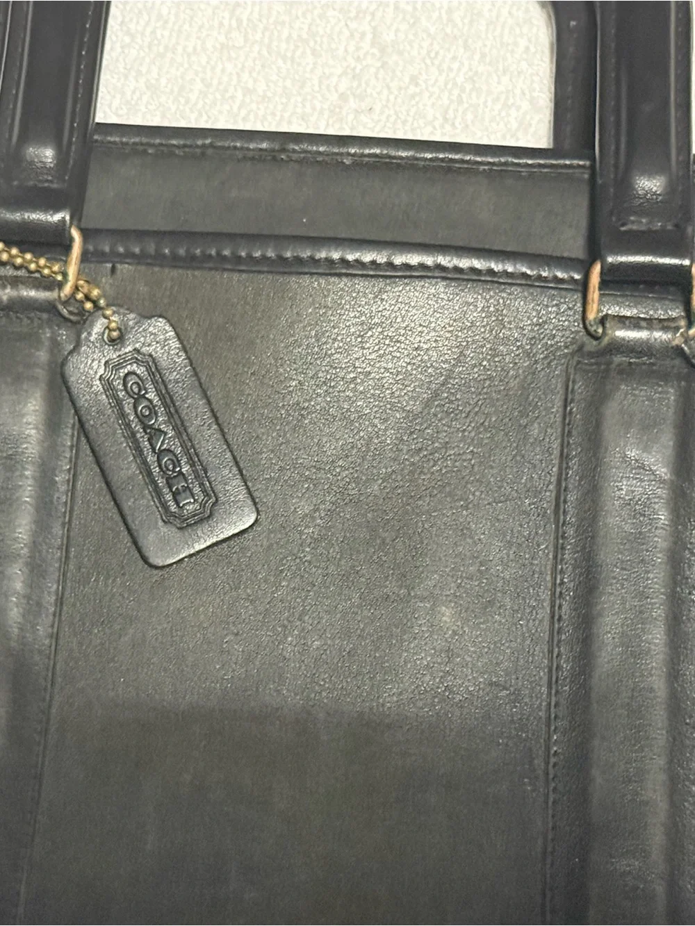 Vintage Coach Black Soft Leather Men’s Briefcase/Business/Laptop Tote